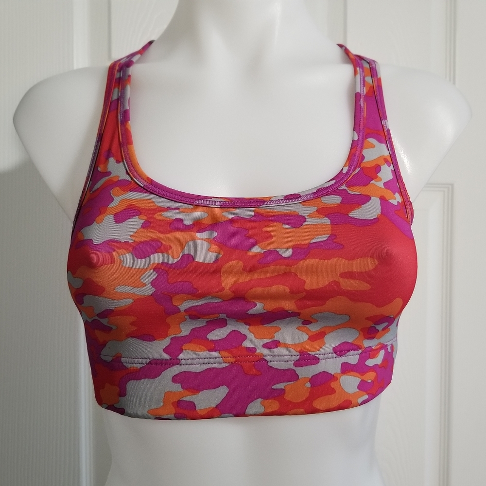 Champion Sports Bra Small Pink & Orange Camo EUC 2/$25